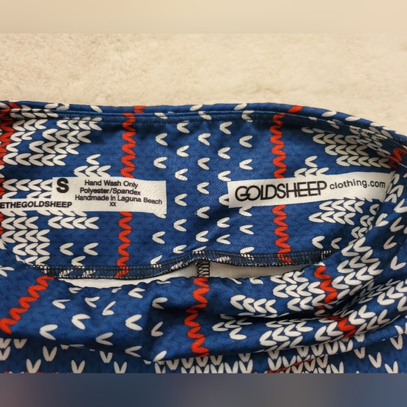 Goldsheep Holiday Snowflake Leggings Size Small - Picture 9 of 9